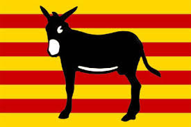 bandera%de%cataluna%y%burro