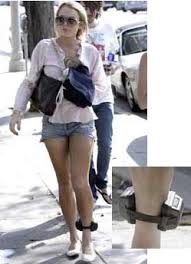 Lindsay Lohan Wearing Ankle