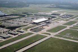 Aerial view of Dulles Airport,