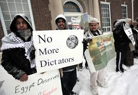 Mubarak step down as they