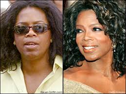 with and without makeup.