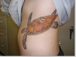 Tribal Turtle Tattoo Design On The Girls Body Tribal Turtle Tattoo Design On The Girls Body