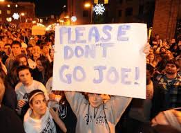 Rally for JoePa: Penn State students rally on Beaver Avenue in downtown