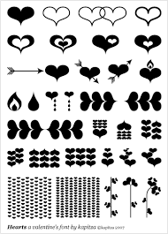 hearts fonts