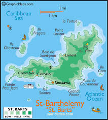 Large St. Barts map by World
