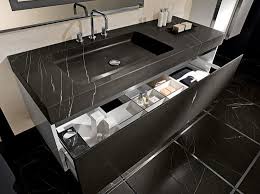 Modern Bathroom set - marble colorado Vanity Black