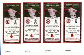 4 Red Sox tickets