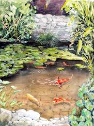 Koi Pond Painting - Koi Pond