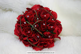 red rose bridal bouquets