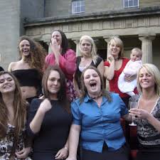 Two ladettes take to each