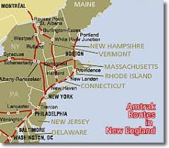 Amtrak Routes in New England