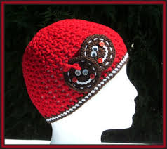 قبعات كروشيه لجمييع الاذواق Gingerbread-crochet-skull-cap-2