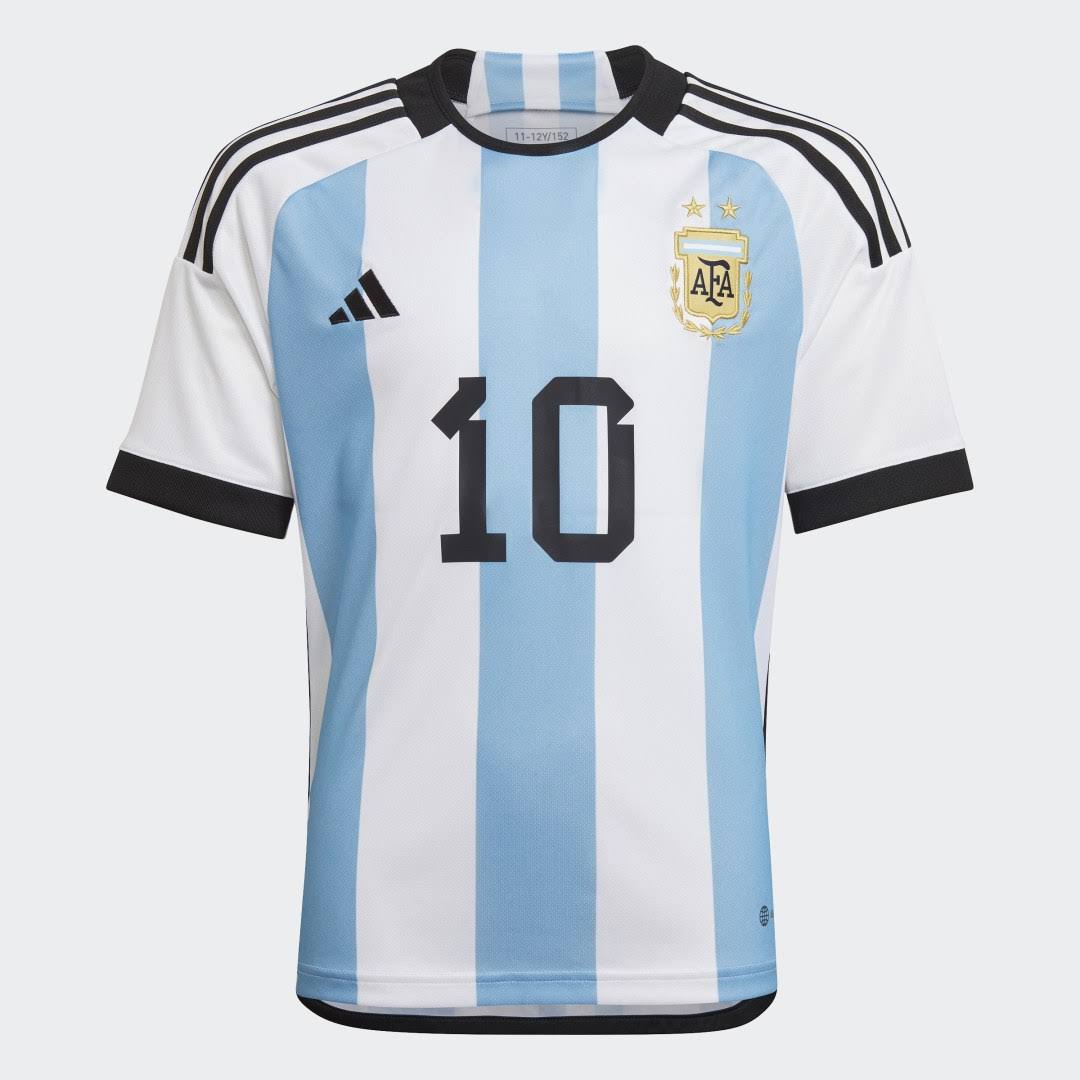 2022 Argentina Home Jersey #10 Messi 3XL Adidas Soccer World Cup Champion  NEW