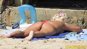 Exhibitionist wife milf anjelica showing off her shaved pussy and big tits for nude beach voyeur tease jpg x Milf beach pussy voyeur