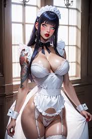 Your little slutty maid is ready for your hard dick french maid curvy big tits shaved pussy cumshot in mouth jpg x Slutty maid