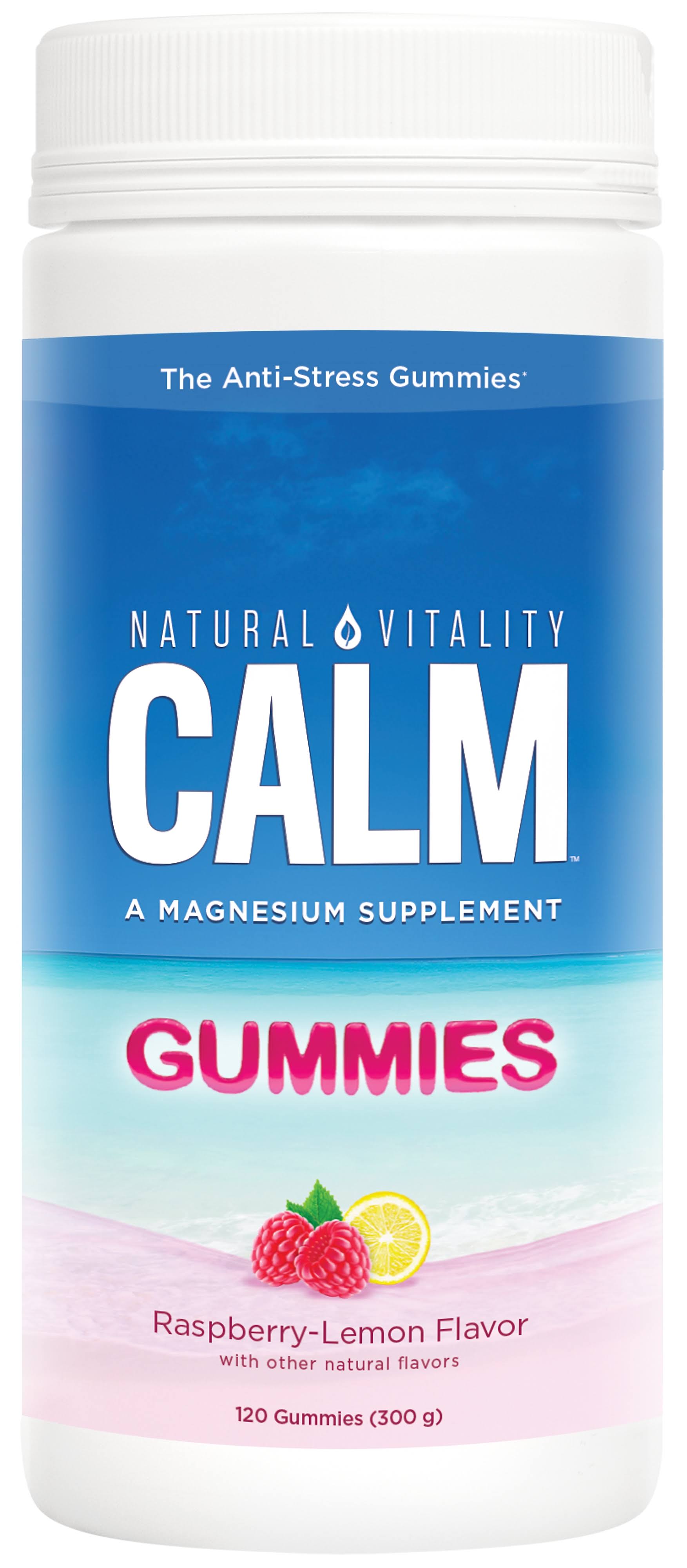 Natural Vitality Calm the Anti-Stress Gummies - Raspberry Lemon, x120