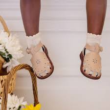 LS  ru little nudist girls|Nude Blush Flora {Children's Leather Sandals} – Adelisa & Co