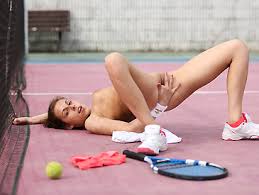 Girl fooling around a tennis court jpg x Tennis court sex teen