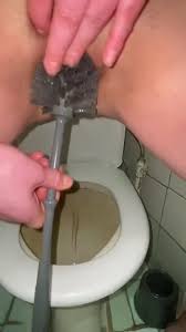 Incredible close up of her ass being fucked with a toilet brush brutal jpg x Toilet brush