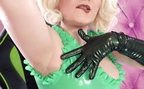 Stripper sultry milf vanessa decker satin gloves sheer black panties stockings jpg x Opera gloves