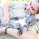 'Best job in the world': Koala Harry runs over to cuddle zookeeper Tami Wilson 