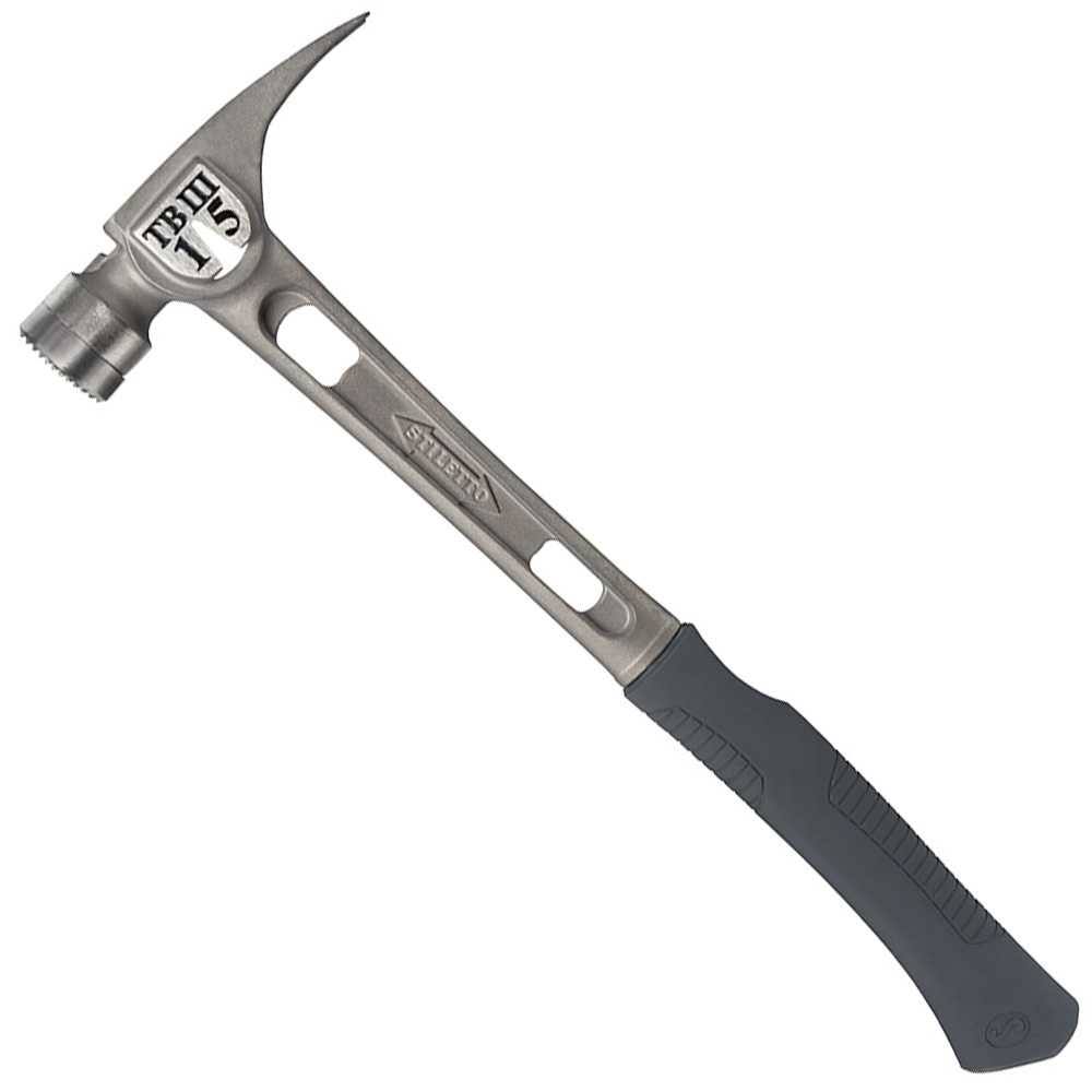 Stiletto-tb3mc 15 oz Ti-Bone III Titanium Hammer with Milled Face and Curved Handle, Size: 18 in