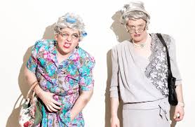 Lesbian granny|Photo of a woman passionate giving a kiss to a granny | Premium  AI-generated image