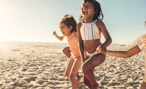 beach little garl|Little Girl Does Yoga Image & Photo (Free Trial) | Bigstock