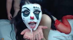 Cute clown girl getting her snatch stapled and anal fucked jpg x Clown girl