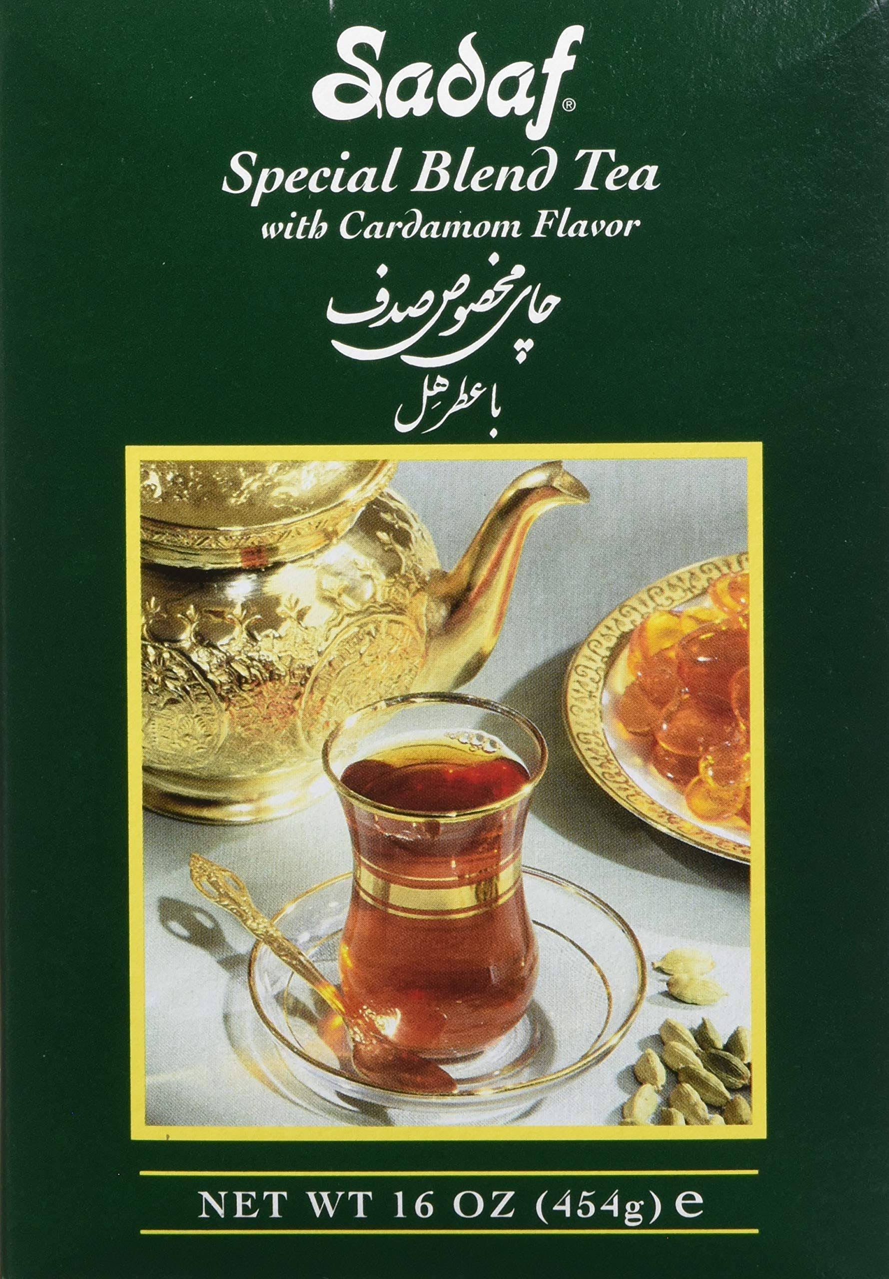 Tazza Intl Foods Sadaf Special Blend Tea Cardamom 227g Pointy