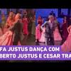 Rafa Justus dança com Roberto Justus e Cesar Tralli em festa; veja