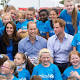 Duke and Duchess of Cambridge and Prince Harry visit UNICEF at Glasgow 2014