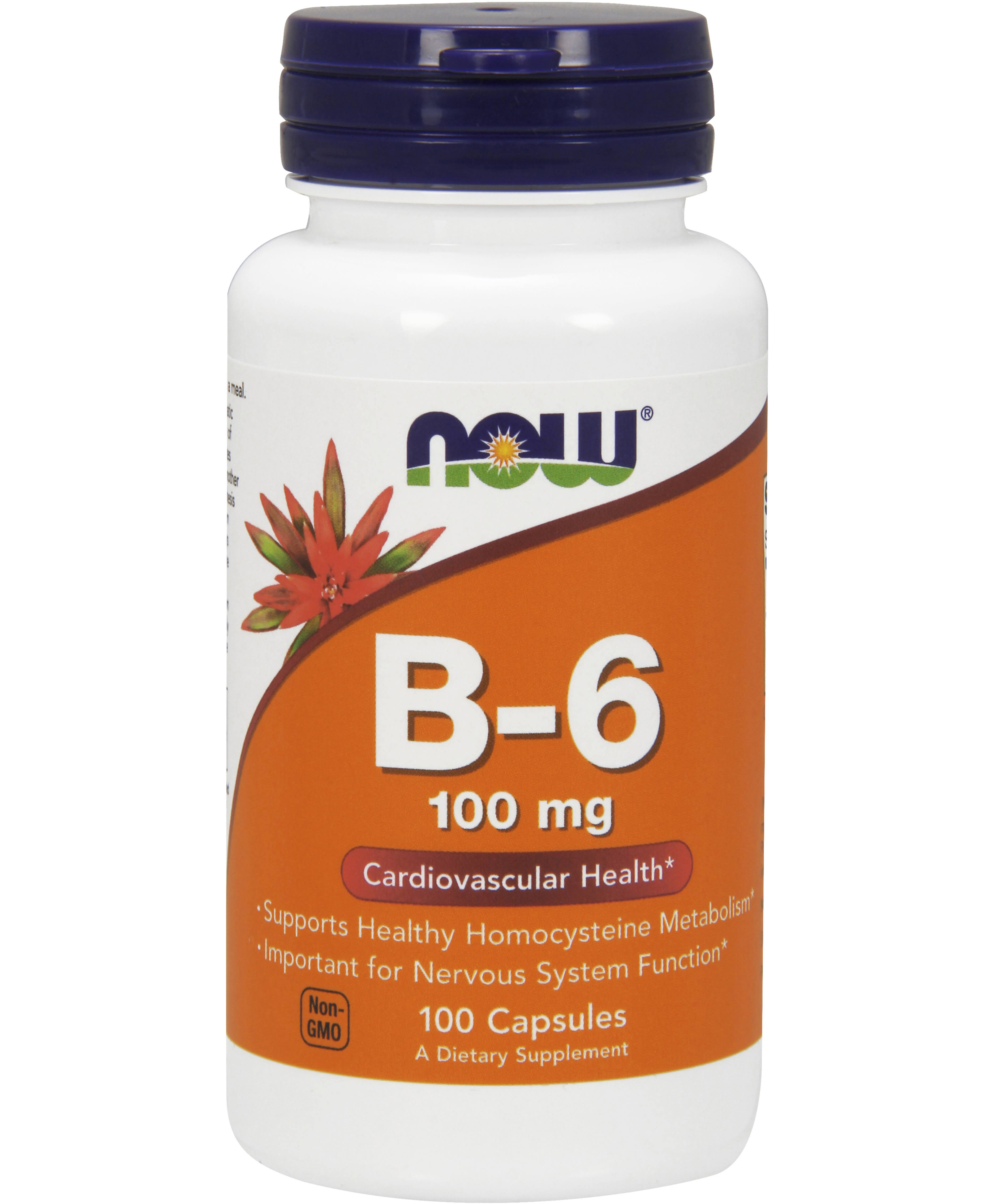 Now Foods Vitamin B-6 - 100mg, 100 Capsules