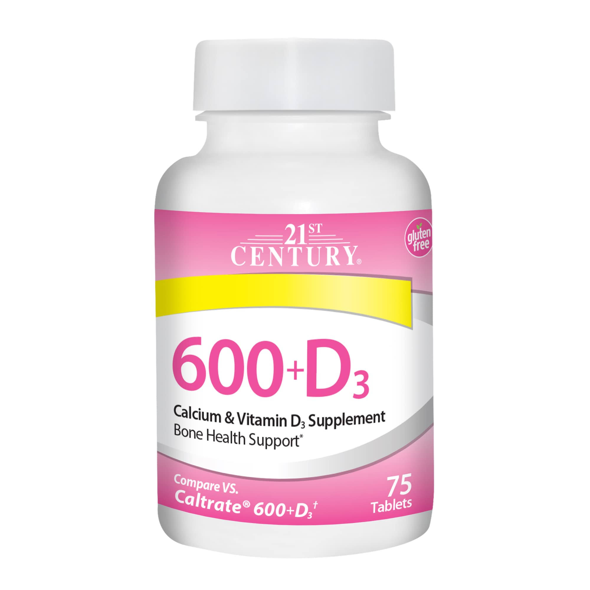 21st Century 600 D3 Calcium Supplement - 75ct