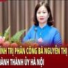 Bộ Chính trị phân công bà Nguyễn Thị Tuyến điều hành Thành ủy ...