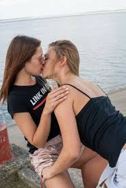 Practicing turns into kissing and ends up sweaty lesbian sex jpg x Lesbian kissing sex