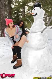 Public handjobs brandi de lafey gives frosty outdoor handjob to snowman jpg x Girl fucks snowman