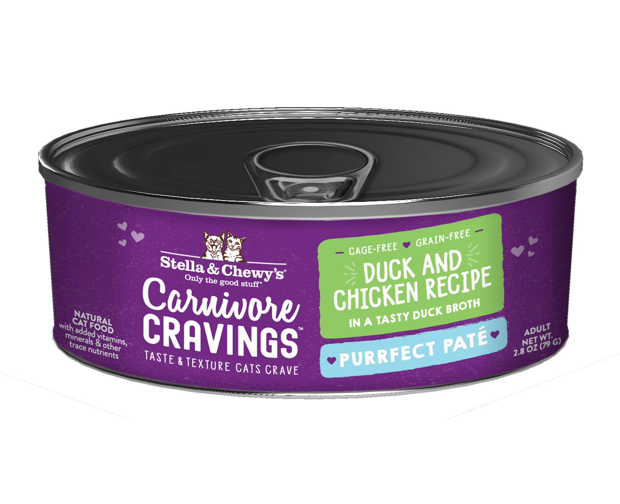 Stella & Chewy's Cat Carnivore Cravings Pate Duck & Chicken, 2.8-oz