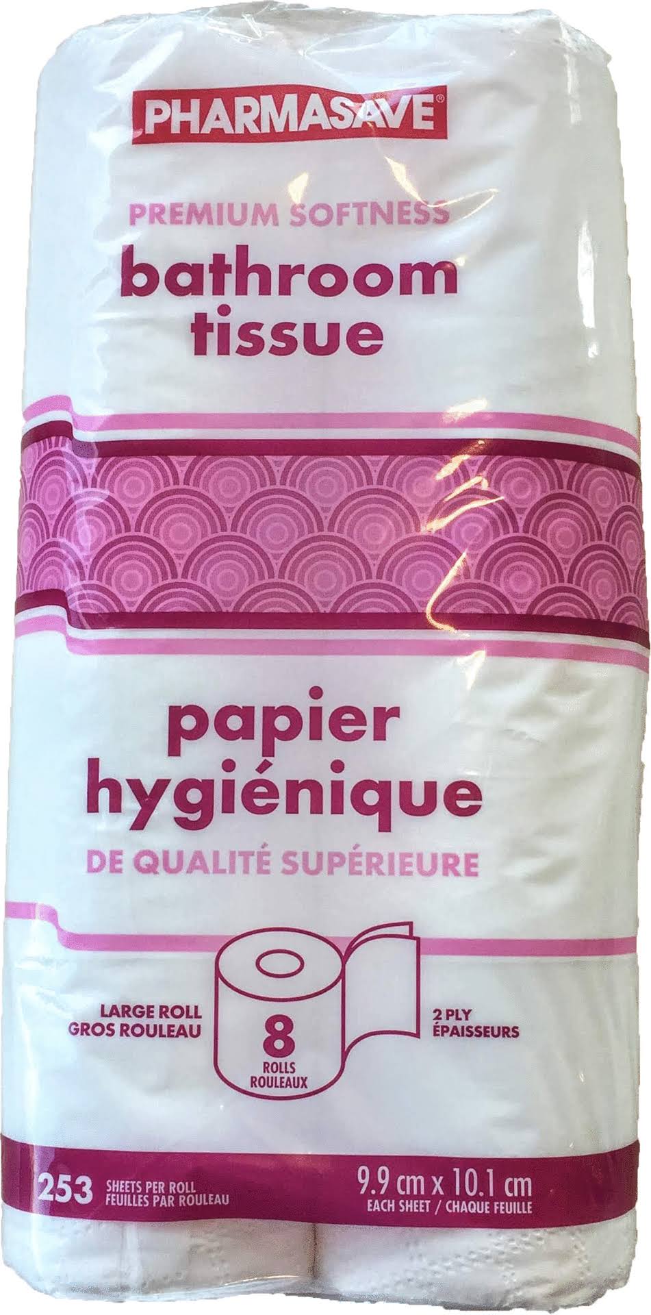 PHARMASAVE BATHROOM TISSUE - 2 PLY 253 SHEETS 8S