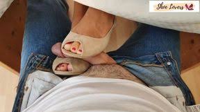 Footjob under the table jpg x Footjob under the table