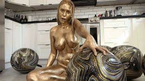 Free gold paint porn videos jpg x Gold body paint