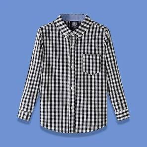 School Uniform Black and White Plaid Shirt Factory - School ...