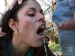 Cock lover giving a and gets taken a surprise piss in her mouth cum eating slut jpg x Piss in her mouth