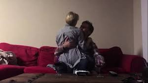 British blonde amateur is fucked two guys on the sofa jpg x Amateur fuck on couch