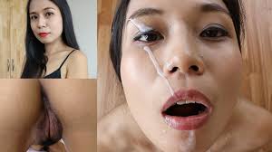 Asian brunette mia li happily gets jizzload on her face jpg x Asian face