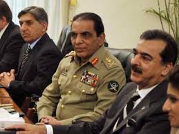 Prime minister Gillani, Gen Kayani and Gen Pasha