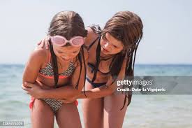 Preteen girls in bikinis |Girl and teen triangle bikini in emerald