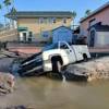 Aftermath of Hurricane Helene Buries Gulf Drive in Sand