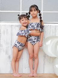 bikini  kids|ALL SMALL Green Kiwi Patterned Bikini Swimsuit – Scaglione Kids