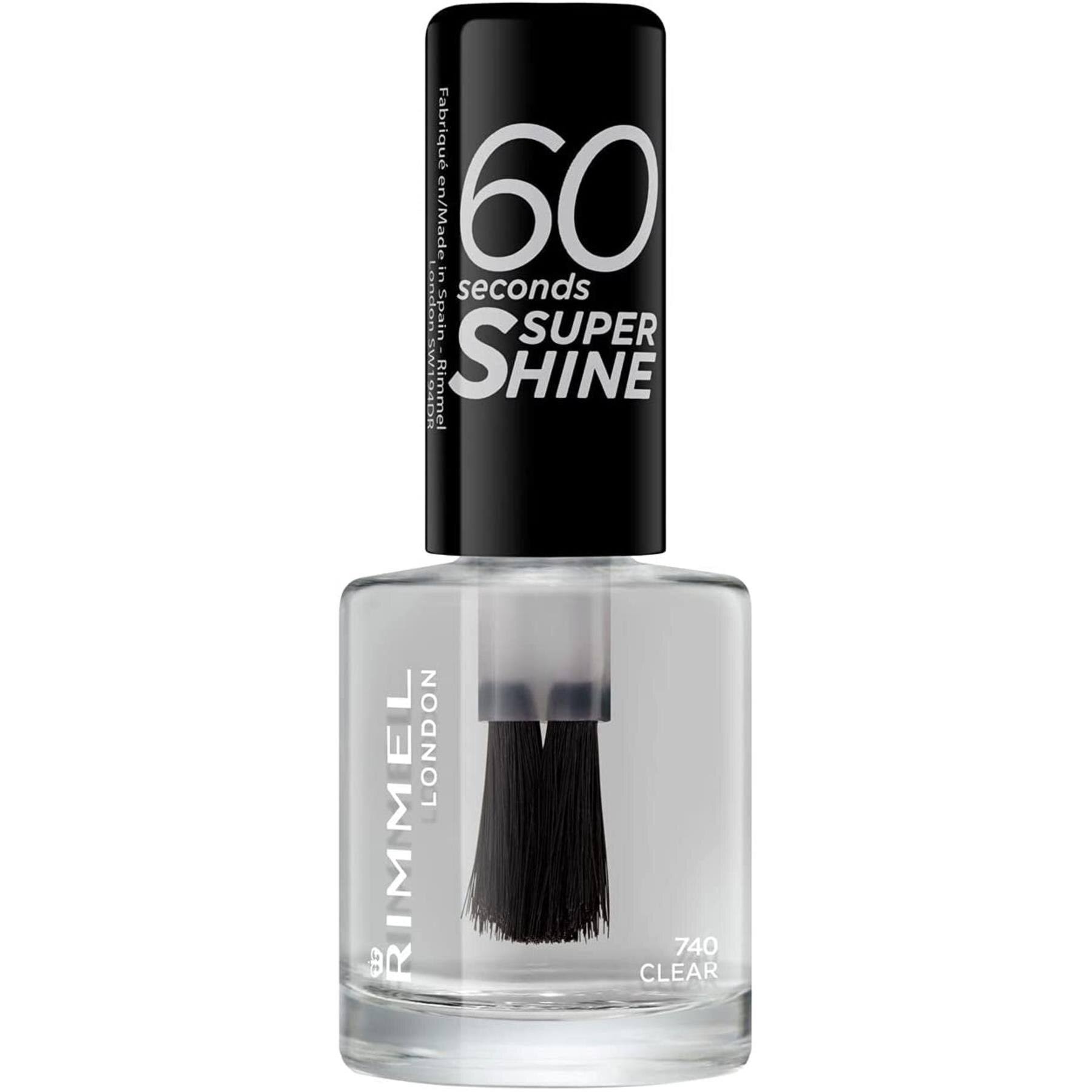 Temple Bar Pharmacy Rimmel London 60 Seconds Super Shine Nail Polish 740 Clear 8ml Pointy